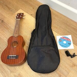 Kala KA-15S Soprano Ukulele Mahogany w/ Gig Bag DVD Tuner